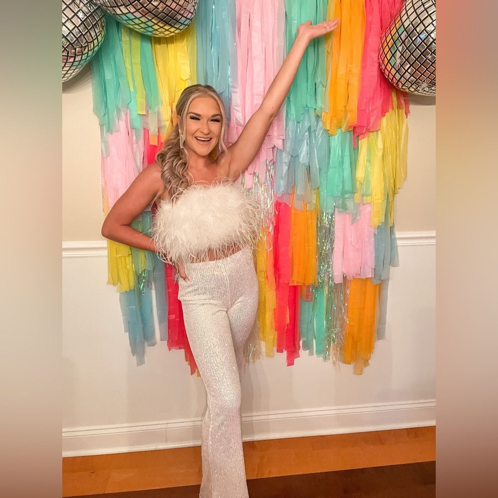 ShowPo White Sequin Pants